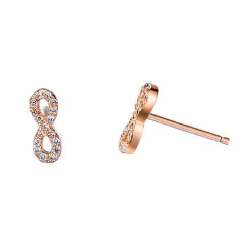 Rose Gold Stud Earrings Des