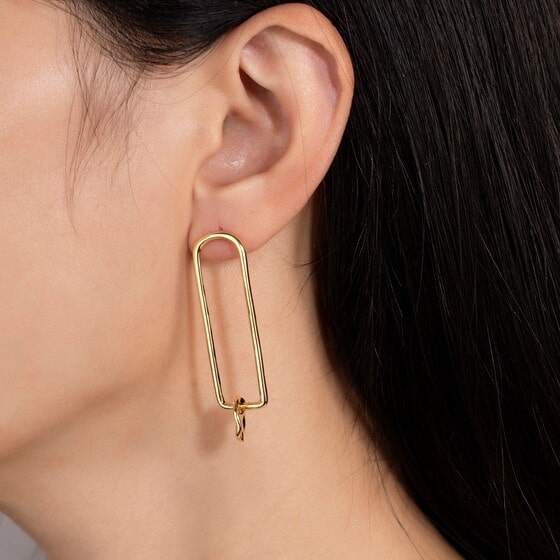 Oblong Gold Earrings Des (2)